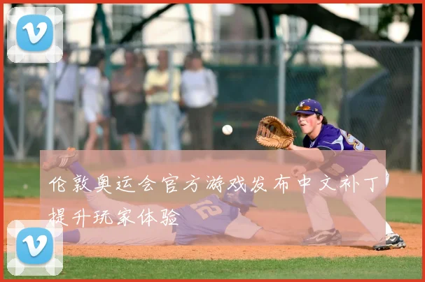 伦敦奥运会官方游戏发布中文补丁提升玩家体验